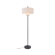 FLOOR LAMP BLACK METAL TWO TIER BEIGE FABRIC SHADE D46*H165cm 1*E27 ANAFI MF240323