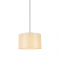 PENDANT LAMP NATURAL WOOD BEIGE FABRIC SHADE 1XΕ27 H56CM D27CM CLIFF MP21858