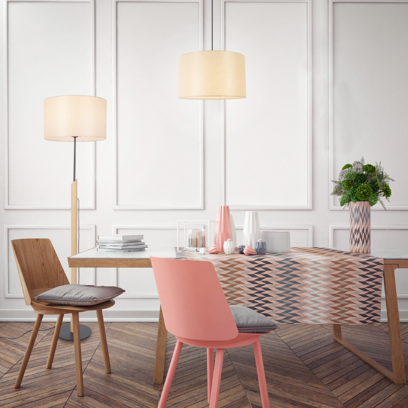 PENDANT LAMP NATURAL WOOD BEIGE FABRIC SHADE 1XΕ27 H56CM D27CM CLIFF MP21858 PENDANT LAMP NATURAL WOOD BEIGE FABRIC SHADE 1XΕ27 H56CM D27CM CLIFF MP21858