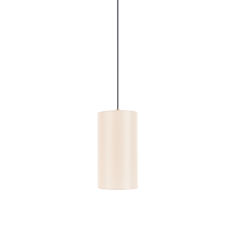 PENDANT LAMP BRASS METAL BEIGE FABRIC SHADE 1ΧΕ27 D15*H120cm ZORAN MP240718
