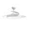 DECORATIVE WHITE CEILING FAN DC35W DIMMABLE LED DIAM132CM 3 TRANSPARENT BLADES WITH REMOTE CONTROL 2 DOWNRODS:13&25CM FANKKWH10G