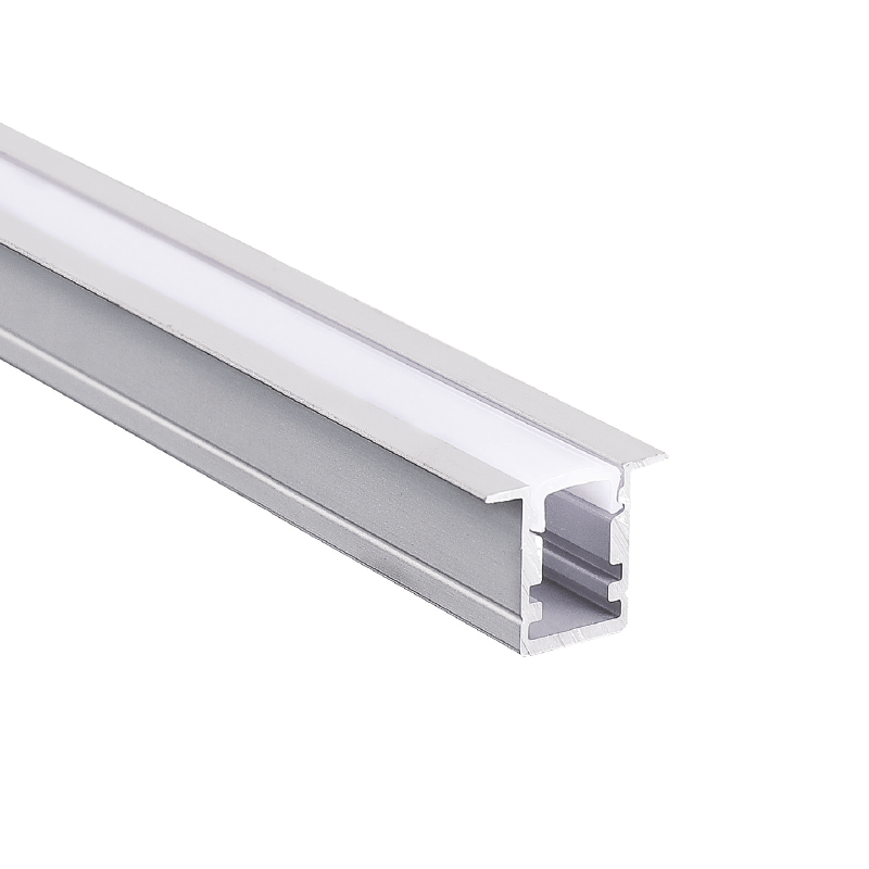 LESTE RECESSED ALUMINUM PROFILE P160U WITH OPAL PC DIFFUSER 2m/pc P160U