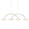 "PENDANT LAMP 4xG9 WHITE BASE AND PLATE GOLD TUBE WITH ACRYLIC SHADE " HM235P4
