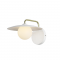 "WALL LAMP 1xG9 WHITE BASE AND PLATE GOLD TUBE WITH ACRYLIC SHADE " HM235W1