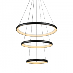 "PENDANT LUMINAIRE LED 60W 4800LM CCT IP20 BLACK METAL + ACRYLIC " HM23LEDP3BKCCT