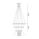 "PENDANT LUMINAIRE LED 60W 4800LM CCT IP20 BLACK METAL + ACRYLIC " HM23LEDP3BKCCT "PENDANT LUMINAIRE LED 60W 4800LM CCT IP20 BLACK METAL + ACRYLIC " HM23LEDP3BKCCT