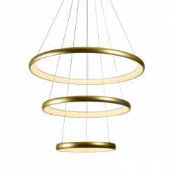 "PENDANT LUMINAIRE LED 60W 4800LM CCT IP20 GOLD METAL+ ACRYLIC " HM23LEDP3GDCCT