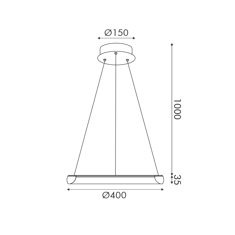 "PENDANT LUMINAIRE LED 24W 1900LM CCT IP20 GOLD METAL+ACRYLIC " HM23LEDP40GDCCT