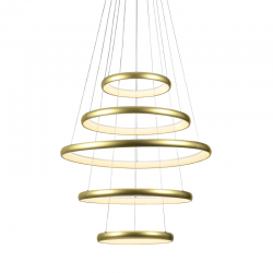 "PENDANT LUMINAIRE LED 80W 6400LM CCT IP20 GOLD METAL+ ACRYLIC " HM23LEDP5GDCCT