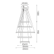 "PENDANT LUMINAIRE LED 80W 6400LM CCT IP20 GOLD METAL+ ACRYLIC " HM23LEDP5GDCCT "PENDANT LUMINAIRE LED 80W 6400LM CCT IP20 GOLD METAL+ ACRYLIC " HM23LEDP5GDCCT