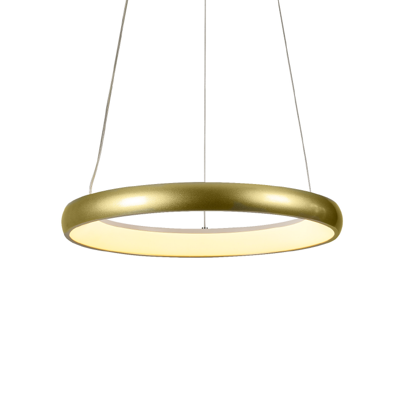 "PENDANT LUMINAIRE LED 32W 2500LM CCT IP20 GOLD METAL + ACRYLIC " HM23LEDP60GDCCT "PENDANT LUMINAIRE LED 32W 2500LM CCT IP20 GOLD METAL + ACRYLIC " HM23LEDP60GDCCT