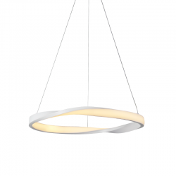 "PENDANT LUMINAIRE LED 32W 2500LM CCT IP20 WHITE METAL+ACRYLIC " HM24LEDP60WHCCT