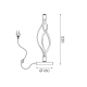 FLOOR LUMINAIRE LED 30W 2400LM CCT IP20 BLACK ALUMINIUM + ACRYLIC " HM607LEDTBKCCT