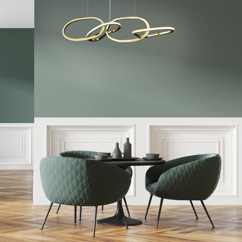 "PENDANT LUMINAIRE LED 60W 4800LM CCT IP20 GOLD STAINLESS STEEL + ACRYLIC " HM88LEDP4GDCCT "PENDANT LUMINAIRE LED 60W 4800LM CCT IP20 GOLD STAINLESS STEEL + ACRYLIC " HM88LEDP4GDCCT