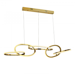 "PENDANT LUMINAIRE LED 72W 5700LM CCT IP20 GOLD STAINLESS STEEL METAL + ACRYLIC " HM88LEDP5GDCCT