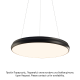PENDANT LUMINAIRE LED 54W 4320LM CCT BLACK METAL D60XH8CM KALLISTA HM27LEDP60BKCCT