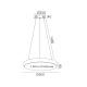 PENDANT LUMINAIRE LED 54W 4320LM CCT BLACK METAL D60XH8CM KALLISTA HM27LEDP60BKCCT