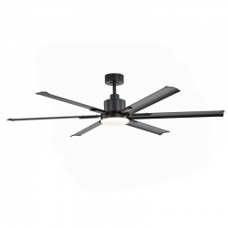 DECORATIVE BLACK CEILING FAN D45W DIMMABLE LED DIAM:165CM 6 BLACK ALUMINUM BLADES WITH REMOTE CONTROL 2 DOWNRODS:13&25CM FANKMBL10G DECORATIVE BLACK CEILING FAN D45W DIMMABLE LED DIAM:165CM 6 BLACK ALUMINUM BLADES WITH REMOTE CONTROL 2 DOWNRODS:13&25CM FANKMBL10G