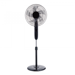 STAND FAN, BLACK WITH 5 TRANSPARENT BLADES, REMOTE CONTROL, TIMER, DIAM45, AC 55W FANSFPB10R STAND FAN, BLACK WITH 5 TRANSPARENT BLADES, REMOTE CONTROL, TIMER, DIAM45, AC 55W FANSFPB10R