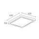 CEILING ACRYLIC SQUARE LIGHT 3ΧΕ27 42Χ42Χ7CM INDIANA DL461MN