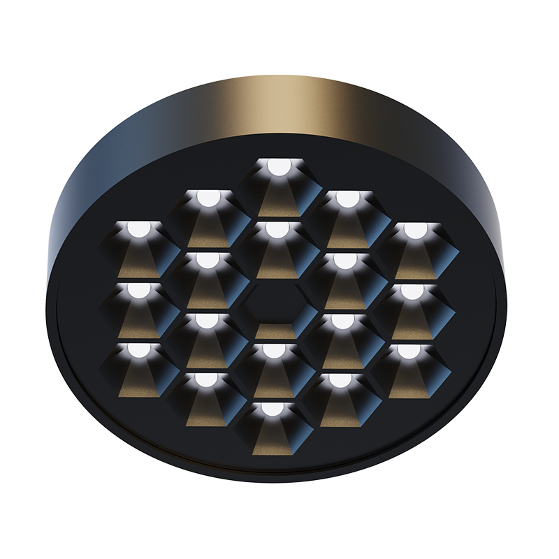 MINI BLACK MAGNETIC LUMINAIRE 24V DC 10W 3000K 620LM 50° RA90 5YRS Φ97*32ΜΜ TREYE1030B