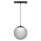 MINI BLACK MAGNETIC PENDANT LUMINAIRE 24V DC 7W 4000K 670LM 230° RA90 5 YRS Φ100Χ1000ΜΜ OPAL GLASS TOB740BP