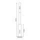 STEEL COLUMN Φ60/114 3 METERS 3mm  WITH MAINTANCE BOX RAL7016 F601143MN