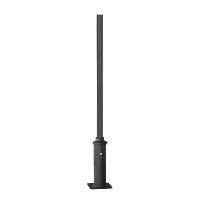 STEEL COLUMN Φ60/114 3 METERS 3mm WITH MAINTANCE BOX RAL C0026, BASE 300Χ300Χ10 F601143MNB