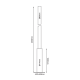 STEEL COLUMN Φ60/114 4 METERS 3mm  WITH MAINTANCE BOX RAL7016 F601144MN