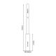 STEEL COLUMN Φ60/114 4 METERS 3mm WITH MAINTANCE BOX RAL 7016, BASE 300Χ300Χ10 F601144MNN