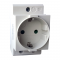 DIN RAIL SOCKET Schuko-2P+E 16A  2,5M DY02090001N