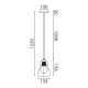 JULIETTE-PENDANT LAMP BLACK GLASS CONVENTIONAL IP20 1xE27 133xH1230mm LT1521PBK JULIETTE-PENDANT LAMP BLACK GLASS CONVENTIONAL IP20 1xE27 133xH1230mm LT1521PBK