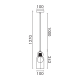 JULIETTE-PENDANT LAMP BLACK GLASS CONVENTIONAL IP20 1xE27 100xH1270mm LT1522PBK JULIETTE-PENDANT LAMP BLACK GLASS CONVENTIONAL IP20 1xE27 100xH1270mm LT1522PBK