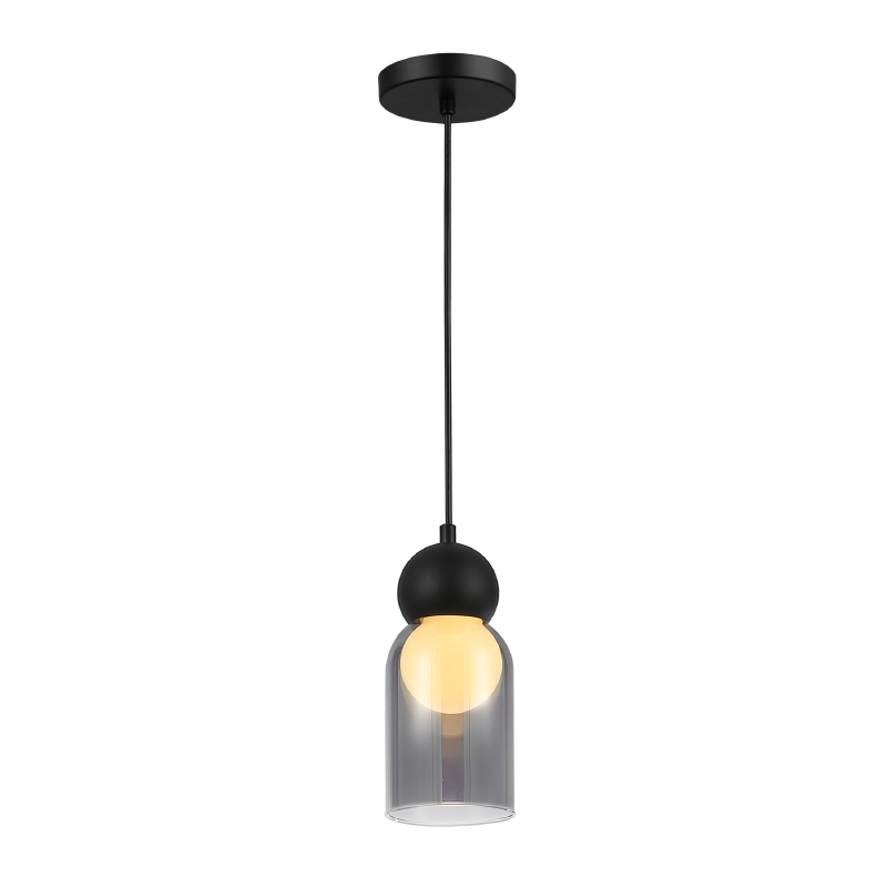 JULIETTE-PENDANT LAMP BLACK GLASS CONVENTIONAL IP20 1xE27 100xH1270mm LT1522PBK JULIETTE-PENDANT LAMP BLACK GLASS CONVENTIONAL IP20 1xE27 100xH1270mm LT1522PBK