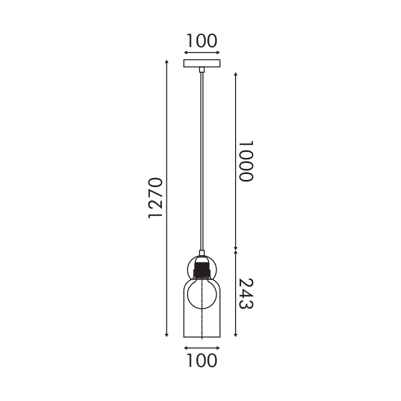 JULIETTE-PENDANT LAMP BRASS GLASS CONVENTIONAL IP20 1xE27 100xH1270mm LT1522PCB