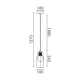JULIETTE-PENDANT LAMP BRASS GLASS CONVENTIONAL IP20 1xE27 100xH1270mm LT1522PCB