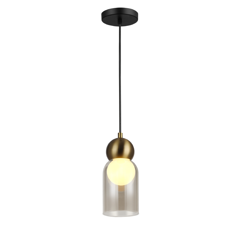JULIETTE-PENDANT LAMP BRASS GLASS CONVENTIONAL IP20 1xE27 100xH1270mm LT1522PCB