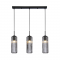 FAME-PENDANT LAMP BLACK GLASS-IRON CONVENTIONAL IP20 3xE27 L640xW100xH1420mm LT19P3BK