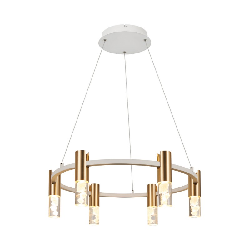 OASIS-PENDANT LAMP*6 SAND WHITE ALUMINIUM LED COB 43W CCT 2150LM IP20 606X606X1500MM CN6P43PGWCCT