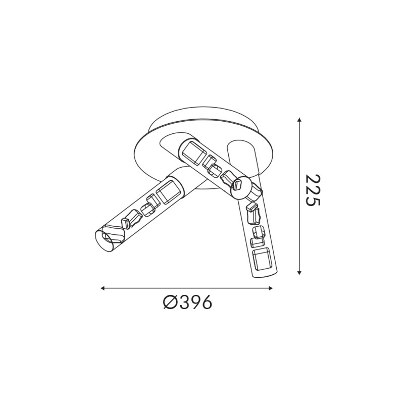 OASIS-CEILING LAMP*3 SAND WHITE ALUMINIUM LED COB 22W CCT 1100LM IP20 396X396X225MM CN3C22PGWCCT