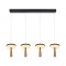 ASIAN-PENDANT LAMP*4 SAND BLACK ALUMINIUM LED SMD 42W CCT 2730LM IP20 965X164X1500MM CN4P42WBKCCT