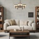 ASIAN-PENDANT LAMP*5 SAND BLACK ALUMINIUM LED SMD 52W CCT 3380LM IP20 600X330-1230MM CN5P52WBKCCT
