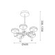 ASIAN-PENDANT LAMP*5 SAND BLACK ALUMINIUM LED SMD 52W CCT 3380LM IP20 600X330-1230MM CN5P52WBKCCT