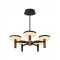 ASIAN-PENDANT LAMP*5 SAND BLACK ALUMINIUM LED SMD 52W CCT 3380LM IP20 600X330-1230MM CN5P52WBKCCT