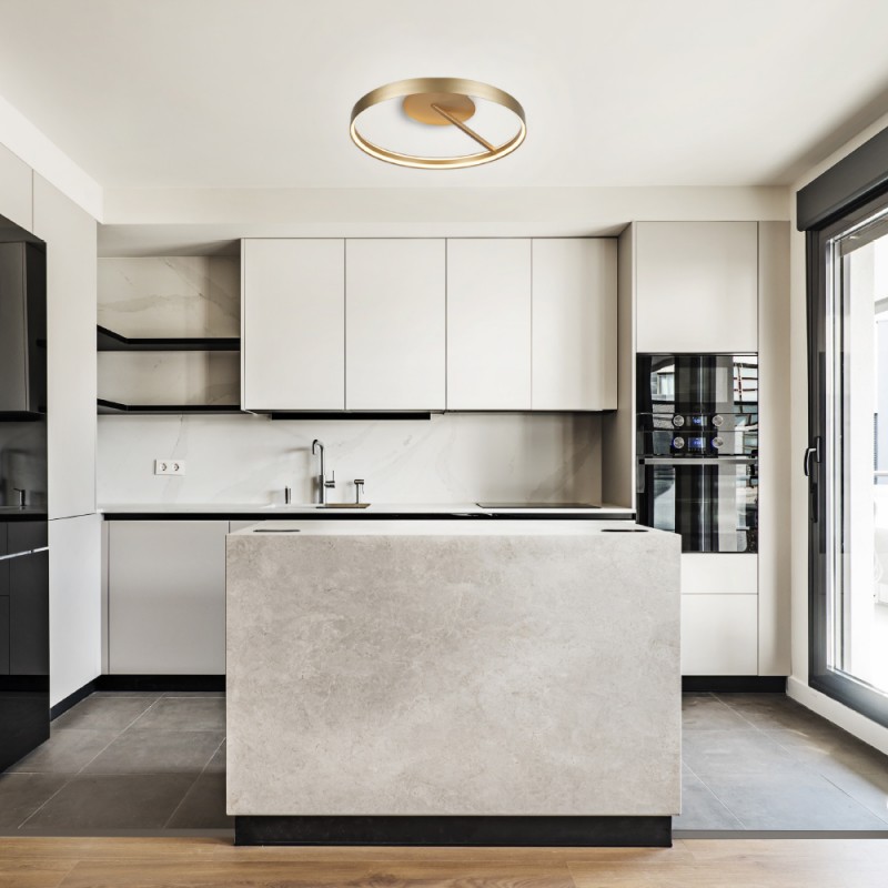 ROLLIE-CEILING LAMP GOLD ALUMINIUM LED SMD 42W CCT 2100LM IP20 576X145MM CNC42GCCT ROLLIE-CEILING LAMP GOLD ALUMINIUM LED SMD 42W CCT 2100LM IP20 576X145MM CNC42GCCT