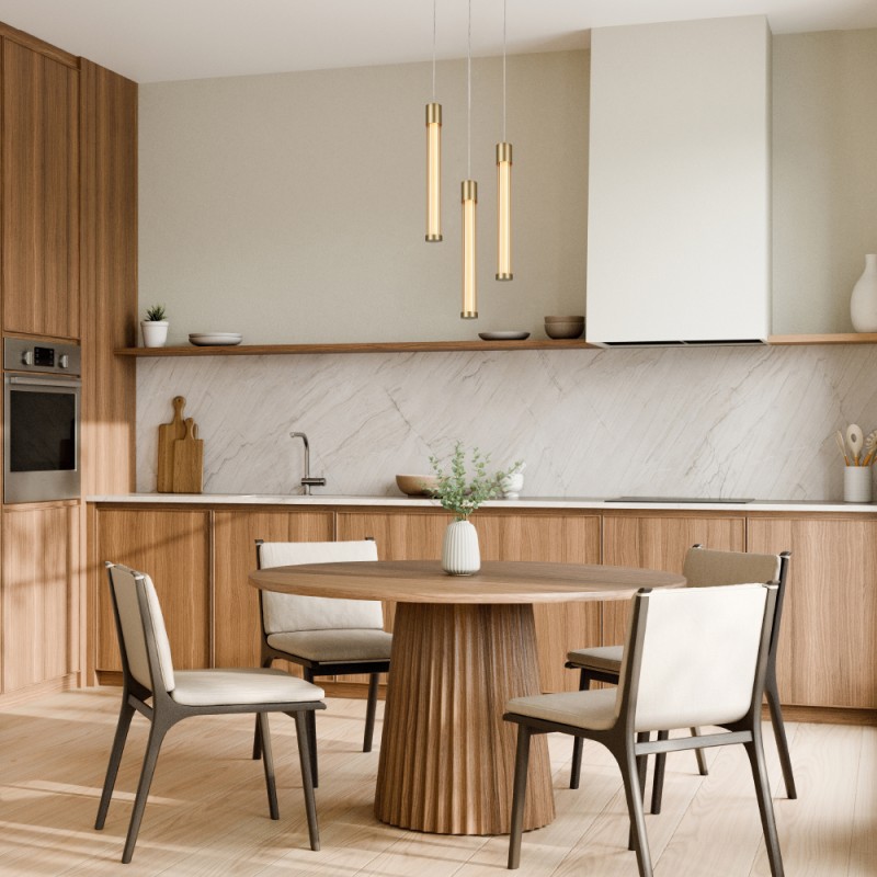 CANDELERA-PENDANT LAMP*3 GOLD ALUMINIUM LED SMD 21W CCT 1470LM IP20 265X1500MM CN3P21GCCT