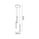 CANDELERA-PENDANT LAMP*3 GOLD ALUMINIUM LED SMD 21W CCT 1470LM IP20 265X1500MM CN3P21GCCT
