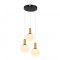 MARBELLA-PENDANT LAMP*3 SAND BLACK ALUMINIUM LED SMD 33W CCT 2145LM 440X440X1500MM CN3PMBKCCT