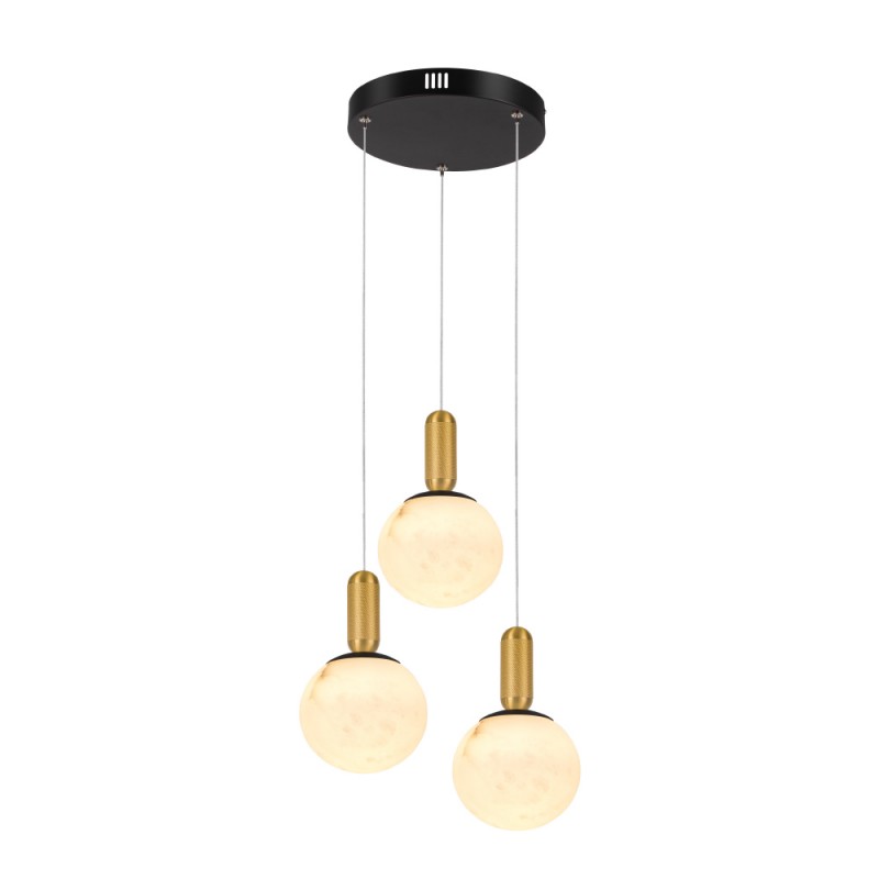 MARBELLA-PENDANT LAMP*3 SAND BLACK ALUMINIUM LED SMD 33W CCT 2145LM 440X440X1500MM CN3PMBKCCT
