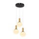 MARBELLA-PENDANT LAMP*3 SAND BLACK ALUMINIUM LED SMD 33W CCT 2145LM 440X440X1500MM CN3PMBKCCT